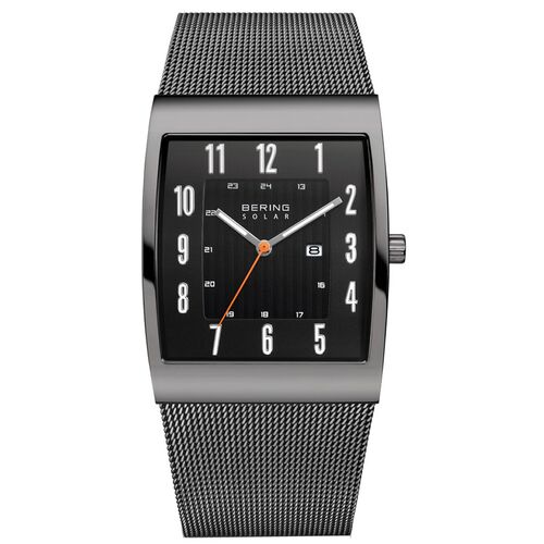 Bering Herren Uhr Armbanduhr Solar Ultra Slim 16433-377 Meshband