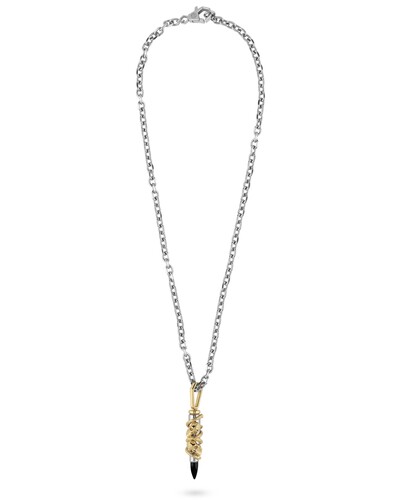 Philipp Plein Herren Kette Halskette Edelstahl bicolor PLEIN BULLET PJGGA01NU