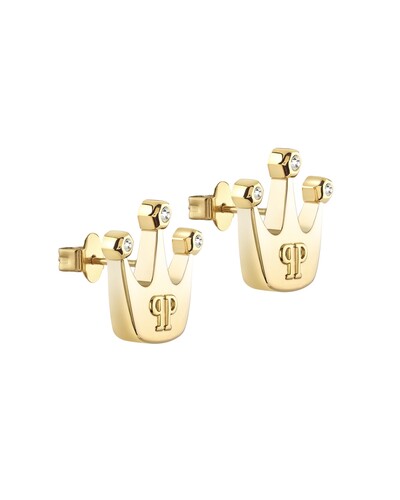 Philipp Plein Damen Ohrringe Edelstahl IP Gold PLEIN VALENTINE PJHGA11EU