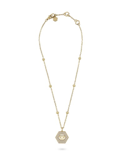 Philipp Plein Damen Kette Halskette Edelstahl IP Gold PLEIN LEGACY PJREA11NU