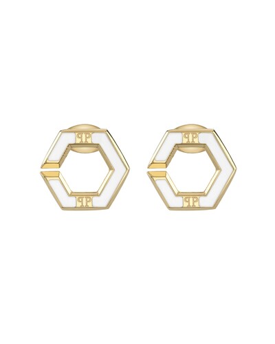 Philipp Plein Damen Ohrringe Ohrstecker Edelstahl IP Gold PLEIN LEGACY PJREA17EU