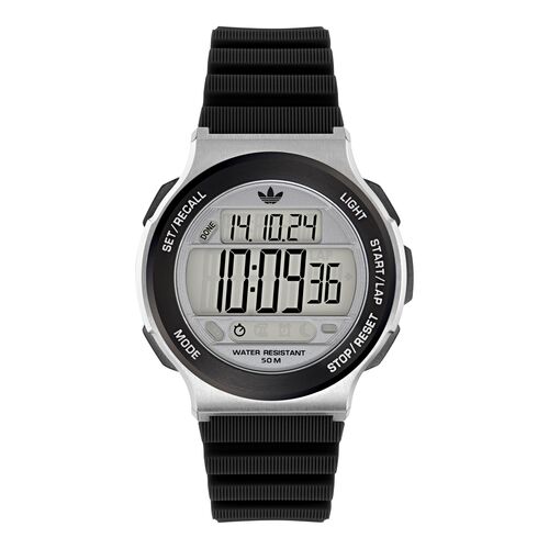 Adidas Unisex Uhr EXPRESSION THREE DIGITALSilikon schwarz AOFH25507