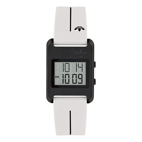 Adidas Unisex DIGITAL Uhr RETRO POP THREE Silikon wei� AOST25536