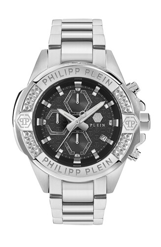 Philipp Plein Herren Uhr Analog Quarz THE $KULL CHRONO PWWFA0425 Edelstahl