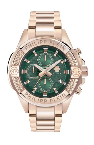 Philipp Plein Herren Uhr Analog Quarz THE $KULL CHRONO PWWFA0625 Edelstahl