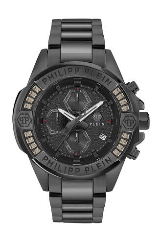 Philipp Plein Herren Uhr Analog Quarz THE $KULL CHRONO PWWFA0725 Edelstahl