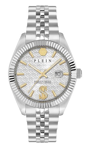 Philipp Plein Herren Uhr Analog Quarz DATE SUPERLATIVE PWMFA0725 Edelstahl