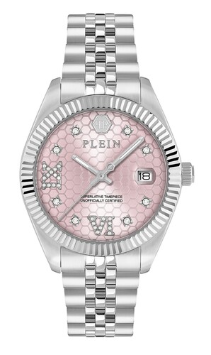 Philipp Plein Damen Uhr Analog Quarz DATE SUPERLATIVE PWYFA0125 Edelstahl