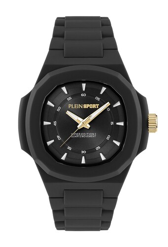 Plein Sport Unisex Uhr Analog Quarz VIPER EDITION I Schwarz PSOGA0225 Silikon