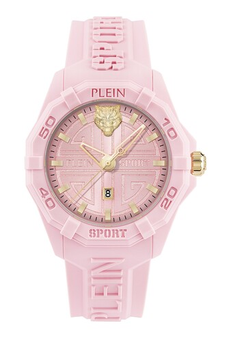 Plein Sport Damen Uhr Analog Quarz FEARLESS Rosa PSQGA0325 Silikon