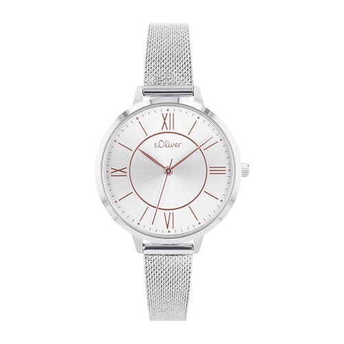 s.Oliver Damen Uhr Armbanduhr Edelstahl 2040106
