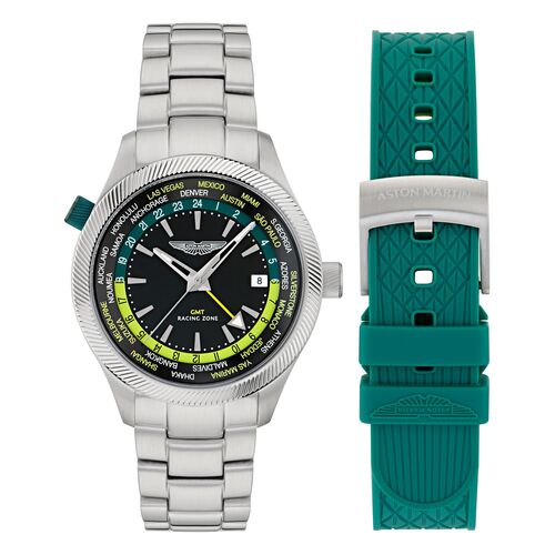 ASTON MARTIN Herren Uhr GMT-Uhr Analog Quarz AML ICON MTIZ1F503 