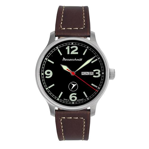 Aristo Herren Messerschmitt Uhr Fliegeruhr ME-6332-DD1 Leder