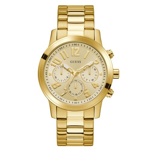 Guess Herren Uhr Armbanduhr PARKER GW1006G2 Edelstahl gold