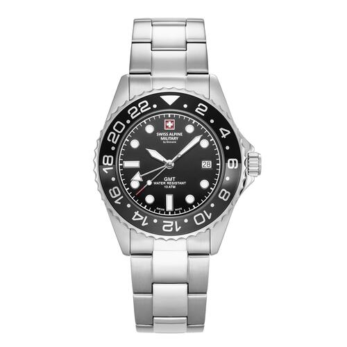 Swiss Alpine Military Herren Uhr Analog Quarz 7052.1122SAM Edelstahl