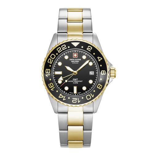 Swiss Alpine Military Herren Uhr Analog Quarz 7052.1142SAM Edelstahl