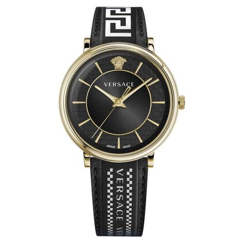 Versace Herren Uhr Armbanduhr V-Circle VE5A01921 Leder