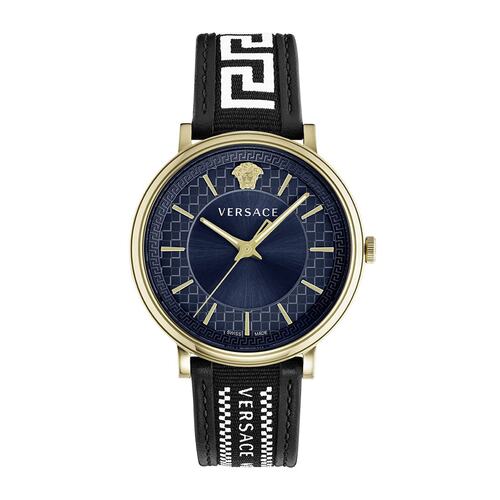 Versace Herren Uhr Armbanduhr V-Circle VE5A01821 Leder