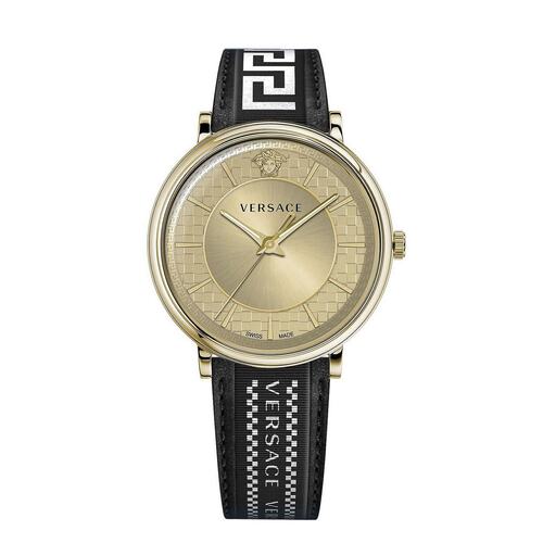 Versace Herren Uhr Armbanduhr V-Circle VE5A02121 Leder