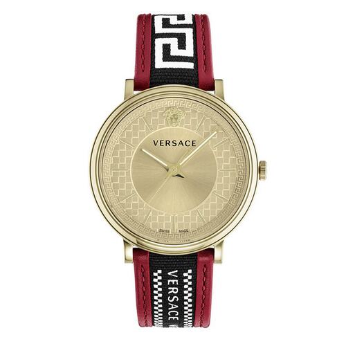 Versace Herren Uhr Armbanduhr V-Circle VE5A02021 Leder
