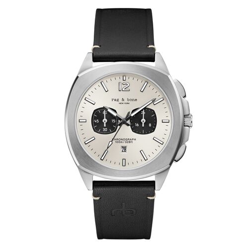 rag & bone Herren Analog Quarz Uhr Bleeker Chronograph RBG250035 Leder