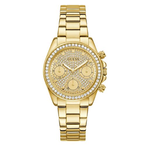 Guess Damen Uhr Armbanduhr VICTORIA GW1037L2 Edelstahl gold