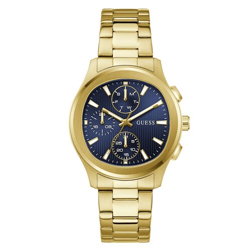 Guess Herren Uhr Armbanduhr PALMER GW1048G2 Edelstahl gold