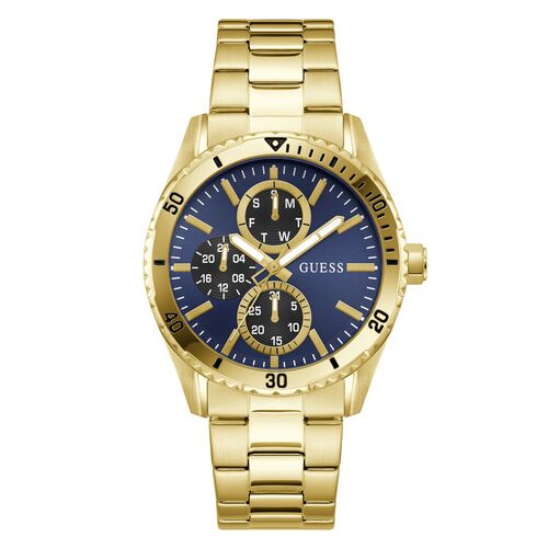 Guess Herren Uhr Armbanduhr VELOCITY GW1061G2 Edelstahl gold
