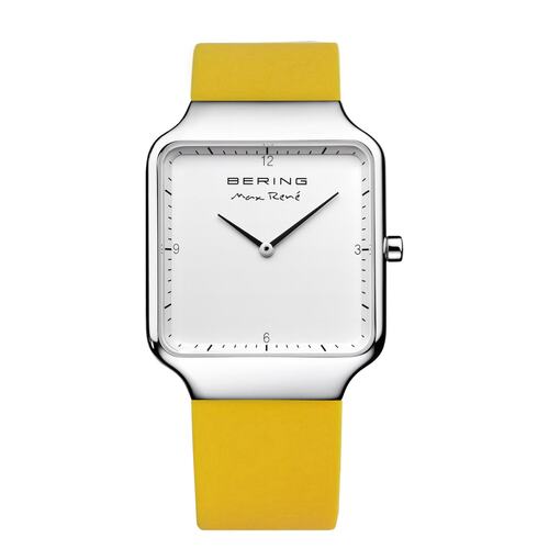 Bering Damen Uhr Armbanduhr Max Ren�  Ultra Slim - 15832-700-1-gelb Silikon