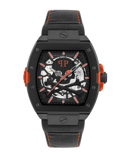 Philipp Plein Herren Uhr Automatik THE $KELETON 2.0 PWJFA1326 Leder