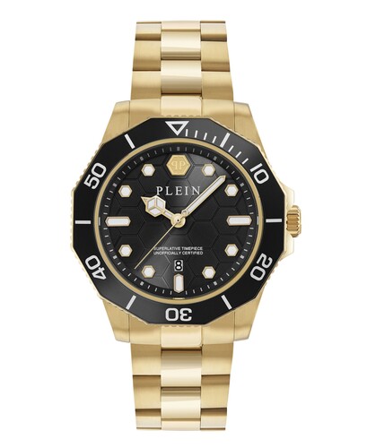 Philipp Plein Herren Uhr Analog Quarz AQUASTORM PW2GA0626 Edelstahl