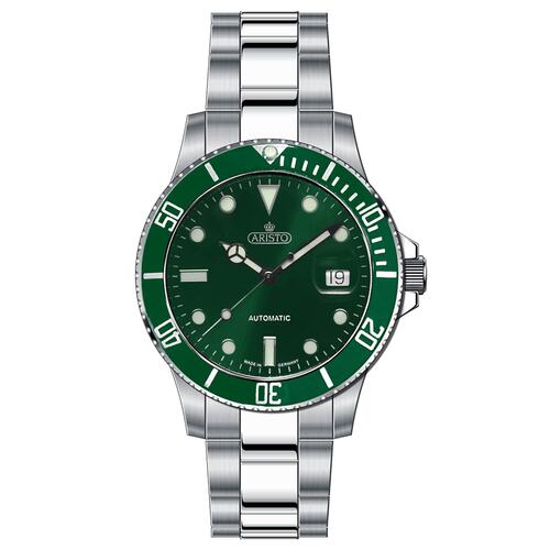 ARISTO Herren Armbanduhr Taucheruhr Aquaristo Automatic 4H98294-G Golf Green Diver