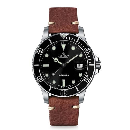 ARISTO Herren Armbanduhr Taucheruhr Aquaristo Automatic 7H98294-S Vintage Diver