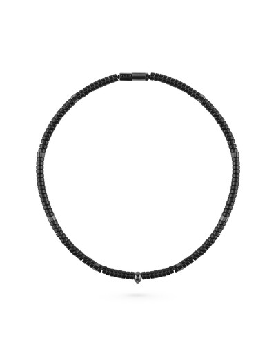 Philipp Plein Herren Kette Halskette Edelstahl IP Black PLEIN BEADS PJNEA18NU