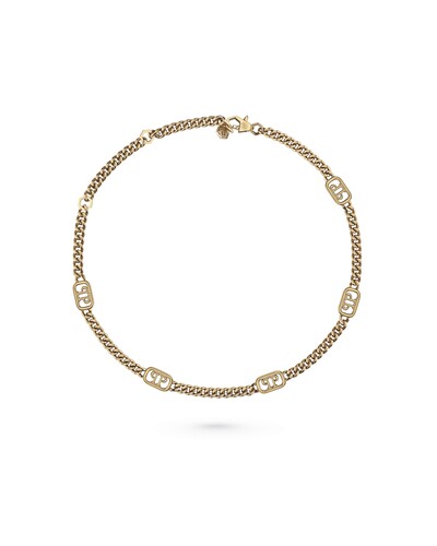 Philipp Plein Unisex Kette Halskette Edelstahl IP Gold PLEIN LETTERING PJ1AA29NU