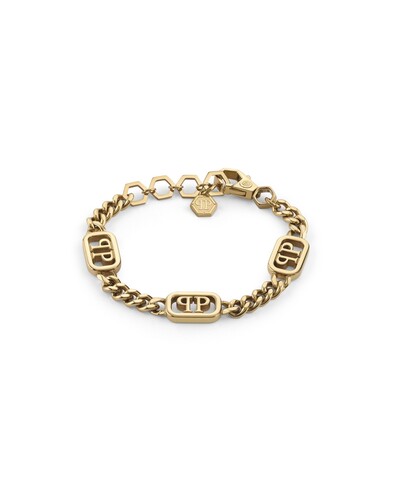 Philipp Plein Unisex Armkette Edelstahl IP Gold PLEIN LETTERING PJ1AA28BU