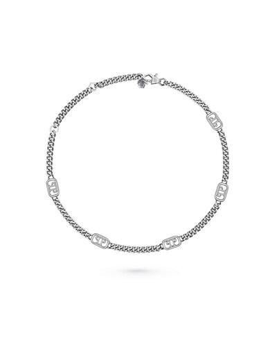 Philipp Plein Unisex Kette Halskette Edelstahl silber PLEIN LETTERING PJ1AA24NU