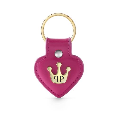 Philipp Plein Schl�sselanh�nger Edelstahl gold Leder rot PPGW125