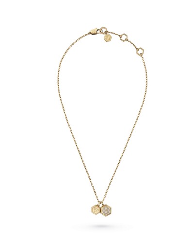 Philipp Plein Damen Kette Halskette Edelstahl IP Gold PLEIN LEGACY PJREA20NU
