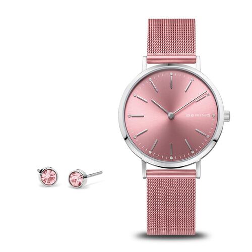 Bering Damen Uhr Armbanduhr Classic Quarz - 14134-999-GWP Set