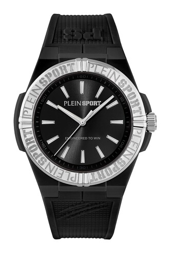 Plein Sport Unisex Uhr Analog Quarz LASERSTRIKE Schwarz PSFGA0626 Silikon