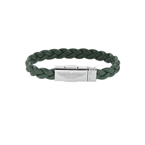 ASTON MARTIN Herren Armband Lederband gr�n Edelstahl AML THRILL MJITS6BL0