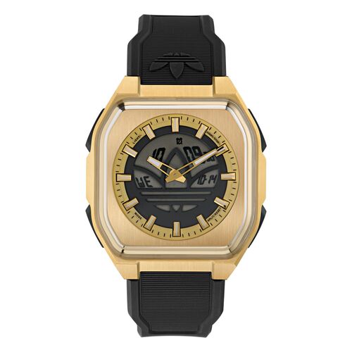 Adidas Unisex Uhr CITY TECH SIX SST Silikon schwarz AOFH26014