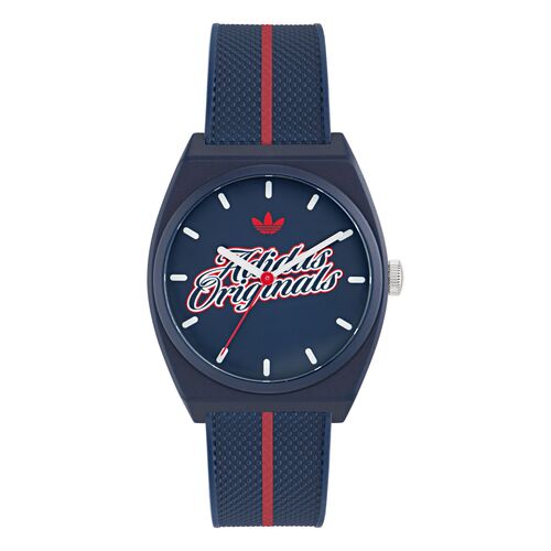 Adidas Unisex Uhr PROJECT TWO Kunststoff blau AOST26030