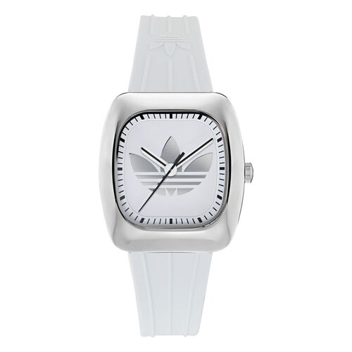 Adidas Unisex Uhr RETRO WAVE ONE Silikon wei� AOSY26002