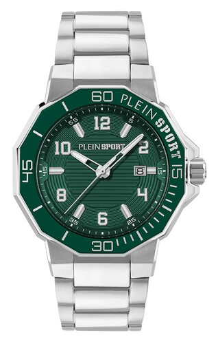 Plein Sport Herren Uhr Analog Quarz TITAN 3H PSUGA0426 Edelstahl