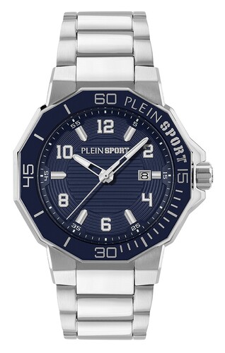 Plein Sport Herren Uhr Analog Quarz TITAN 3H PSUGA0526 Edelstahl