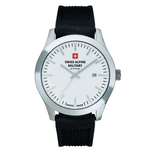 Swiss Alpine Military Herren Uhr Analog Quarz 7055.1833SAM Silikon
