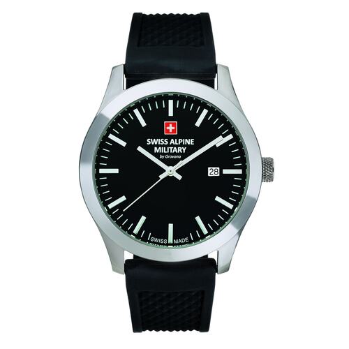 Swiss Alpine Military Herren Uhr Analog Quarz 7055.1837SAM Silikon