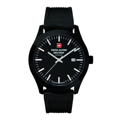 Swiss Alpine Military Herren Uhr Analog Quarz 7055.1877SAM Silikon